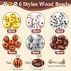 DIY Sports Natural Wood & Jute Cord Pendant Decoration Making Kits WOOD-YW0010-55-2