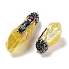 Electroplated Raw Rough Natural Quartz Crystal Big Pendants G-B077-04A-04-2