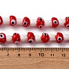 Handmade Evil Eye Lampwork Beads Strands LAMP-S069-01A-01-2