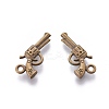Zinc Alloy Gun Necklace Pendants TIBEP-EA11007YKG-AB-FF-1