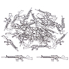 30Pcs Tibetan Style Alloy Rifle/Gun Pendants FIND-LP0002-34-1