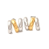 304 Stainless Steel Two Tone Stud Earrings EJEW-F355-05GP-01-2