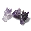 Natural Amethyst Healing Dragon Head Figurines DJEW-L010-05I-1