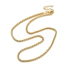 3MM Brass Wheat Chain Necklaces NJEW-M108-08G-01-1