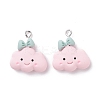 Opaque Resin Pendants LS-X-RESI-F030-08-2