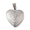 316 Stainless Steel Locket Pendants STAS-C123-02A-P-1