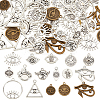 64Pcs 16 Style Tibetan Style Alloy Pendants FIND-PH0008-61-1
