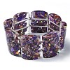 Dyed Natural Imperial Jasper & Synthetic Opal Stretch Bracelets BJEW-G702-01C-2