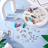 DIY Natural & Synthetic Mixed Gemstone Bullet Pendant Necklace Making Kit DIY-TA0004-91-4