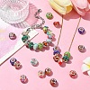 20Pcs 5 Colors Transparent Resin European Rondelle Beads RPDL-YW0001-13A-6