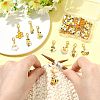 40Pcs 10 Style Alloy Enamel Pendant Decorations HJEW-FS00064-5