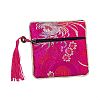 Chinese Brocade Tassel Zipper Jewelry Bag Gift Pouch ABAG-F005-10-1