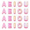 50Pcs 5 Styles UV Plating Rainbow Iridescent Acrylic Beads OACR-TA0004-93C-2