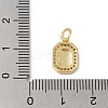 Real 18K Gold Plated Brass Micro Pave Clear Cubic Zirconia Pendants KK-L216-002G-V-3