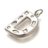 Brass Micro Pave Clear Cubic Zirconia Pendants KK-G521-01P-D-2