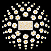 100Pcs 4 Styles Flatback Hair & Costume Accessories Ornaments Resin Flower Daisy Cabochons CRES-NB0001-37B-6