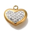 Ion Plating(IP) 304 Stainless Steel Charms STAS-P371-069G-02-1