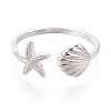 925 Sterling Silver Open Cuff Rings for Women STER-N016-139S-2