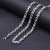 Titanium Steel Byzantine Chain Necklace for Men FS-WG56795-02-1