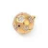 304 Stainless Steel Micro Pave Cubic Zirconia Pendants STAS-D305-02G-B-2