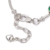 Christmas Theme Glass & Alloy European Beads Bracelets for Women BJEW-JB11198-01-4