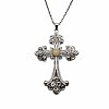 Vintage sparkling Alloy Rhinestone Cross Pendants Necklaces for Women IL0019-10-1