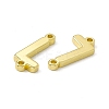 Rack Plating Brass Letter Connector Charms KK-C007-38G-L-3