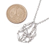 Crystal Stone Cage Pendant Necklaces NJEW-JN04756-02-3