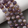 Natural Lepidolite Beads Strands G-D105-B08-1