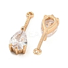 Brass with Cubic Zirconia Pendants KK-Z035-01B-2