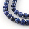 Dyed Natural Sesame Jasper Round Beads Strands G-R342-8mm-12-2