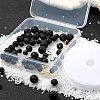 76Pcs Natural Lava Rock Round Beads for DIY Bracelet Making DIY-FS0002-01-7