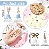 24Pcs 8 Colors Lily of the Valley Alloy Cabochons MRMJ-CJ0001-30-2