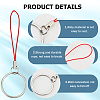 64Pcs 8 Colors Nylon Cord with Zinc Alloy sleeve Mobile Straps FIND-GF0006-51-6