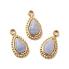 Natural Blue Lace Agate Teardrop Charms STAS-B074-04G-02-1