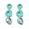 Spray Painted Alloy Pendants PALLOY-S132-226-RS-2