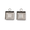 304 Stainless Steel Pendant Cabochon Settings STAS-Z201-02P-03-1