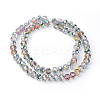 Electroplate Glass Faceted Rondelle Beads Strands X-EGLA-D020-10x8mm-15-1