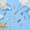 10Pcs 2 Styles Natural Paua Shell Pendants KK-WR0001-71-4