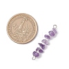 16Pcs 16 Styles Natural Mixed Stone Chip and Glass Seed Beaded Connector Charms PALLOY-JF03328-02-2