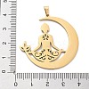 304 Stainless Steel Pendants STAS-U030-10G-3