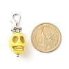 Skull Synthetic Howlite Pendant Decorations HJEW-JM00620-3