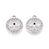 Rack Plating Alloy Rhinestone Pendants PALLOY-T091-22M-P-2