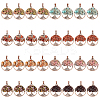 32Pcs 8 Styles Natural & Synthetic Mixed Gemstone Chip Pendants PALLOY-AB00253-1