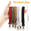 6Pcs 6 Colors Cotton Braided Wristlet Straps KEYC-GL0001-14-2