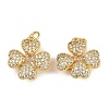 Brass Micro Pave Cubic Zirconia Pendants KK-A257-17G-2