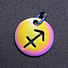 Rainbow Color Ion Plating(IP) 201 Stainless Steel Charms STAS-Q201-JN166-9-1
