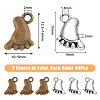 80Pcs 2 Style Tibetan Style Alloy Charms FIND-DC0004-14-2