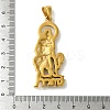 304 Stainless Steel and Glass Rhinestone Pendants STAS-B073-03G-3