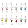 12Pcs Angel Pave Disco Ball Pendant Decorations HJEW-JM03066-S-1